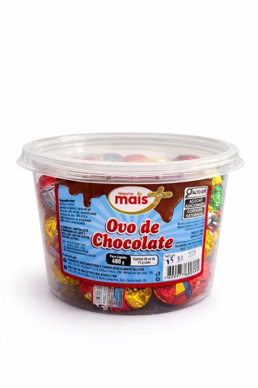 OVO DE CHOC. PRODUTOS MAIS POTE 480g (40x12g)