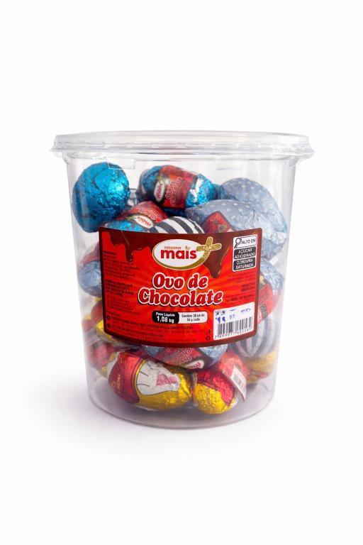OVO DE CHOC. PRODUTOS MAIS POTE 1,08KG  (30x36g)