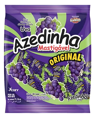 BALA MASTIGAVEL AZEDINHA UVA 500G