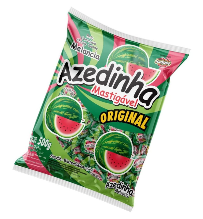 BALA MASTIGAVEL AZEDINHA MELANCIA 500G