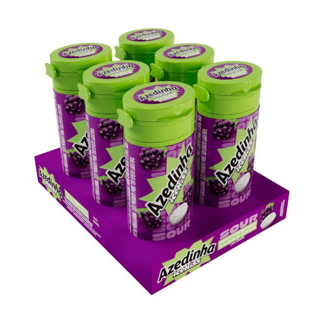 PASTILHA ICEKISS AZEDINHA UVA ZERO DISPLAY 210G C/6