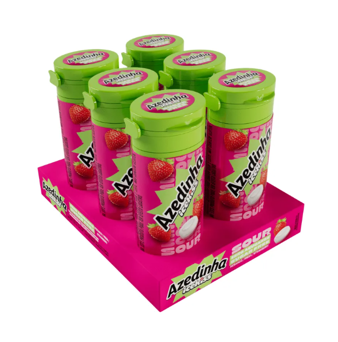 PASTILHA ICEKISS AZEDINHA MORANGO ZERO 210G C/6