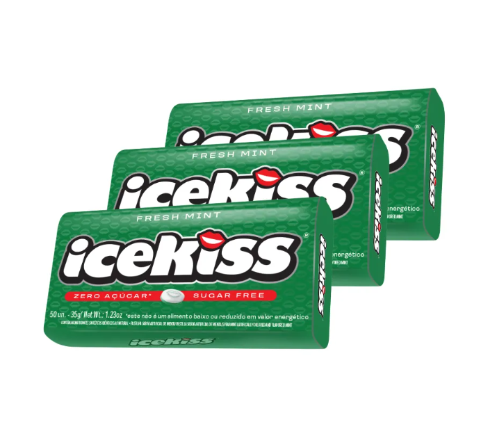 PASTILHA ICEKISS FRESH MINT ZERO DISPLAY 420G C/12