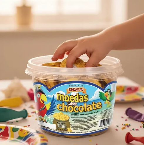 MOEDAS AO LEITE KIKAKAU POTE 340G C/82