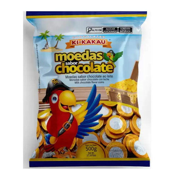 MOEDAS AO LEITE KIKAKAU PCT 500G C/120