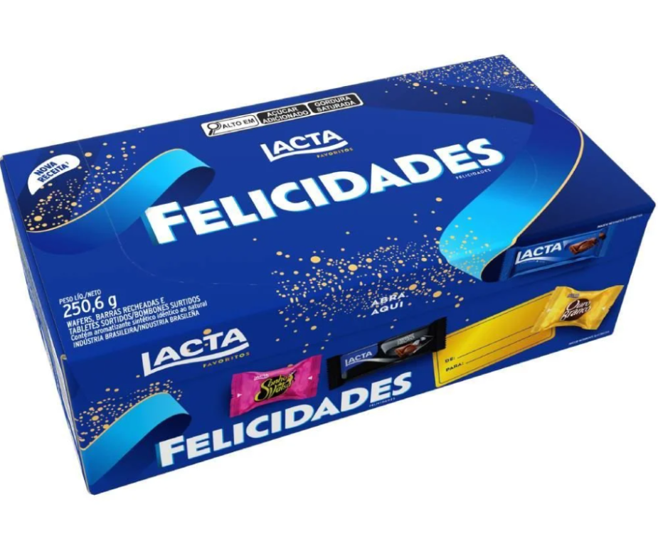CHOC. LACTA FAVORITOS CAIXA 250,6G