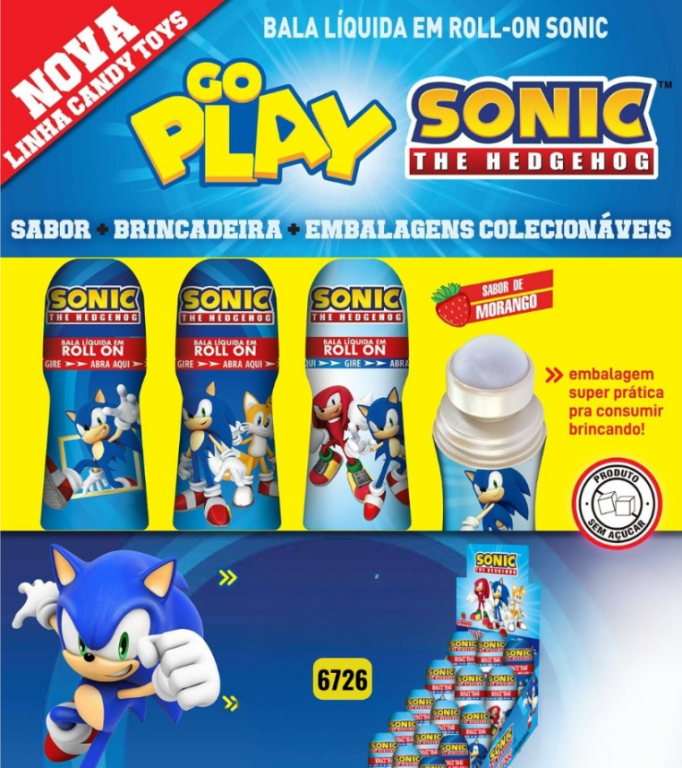 BALA LIQUIDA SPRAY GOPLAY SONIC MORANGO C/15UN