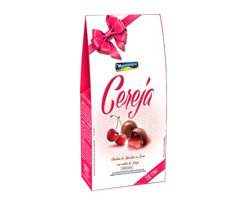 BOMBOM MONTEVERGINE RECHEIO CEREJA COM ALCOOL 55G