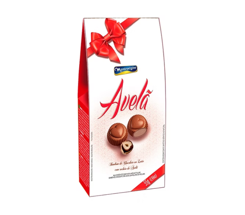 BOMBOM MONTEVERGINE RECHEIO CREME DE AVELA 55G
