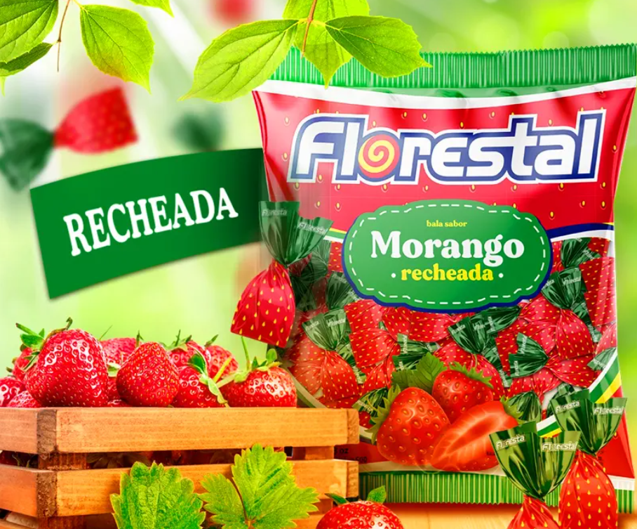 BALA MORANGUINHO SACHE FLORESTAL SM 100G