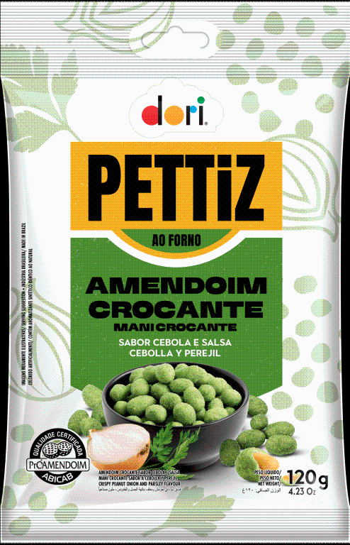 AMENDOIM PETTIZ CEBOLA E SALSA CROCANTE  DORI 120G