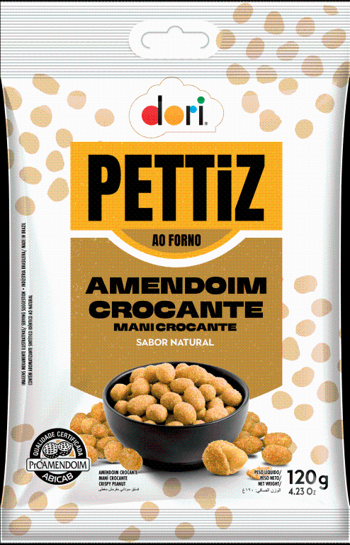 AMENDOIM PETTIZ NATURAL CROCANTE DORI 120G
