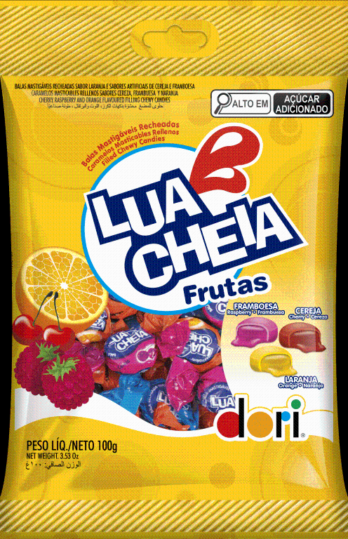 BALA LUA CHEIA FRUTAS DORI SM 100G