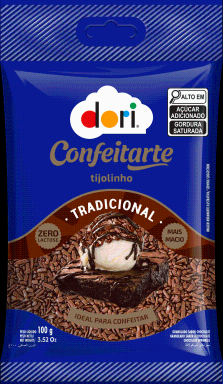 GRANULADO GRAN CONFEITARTE TIJOLINHO TRAD 100G