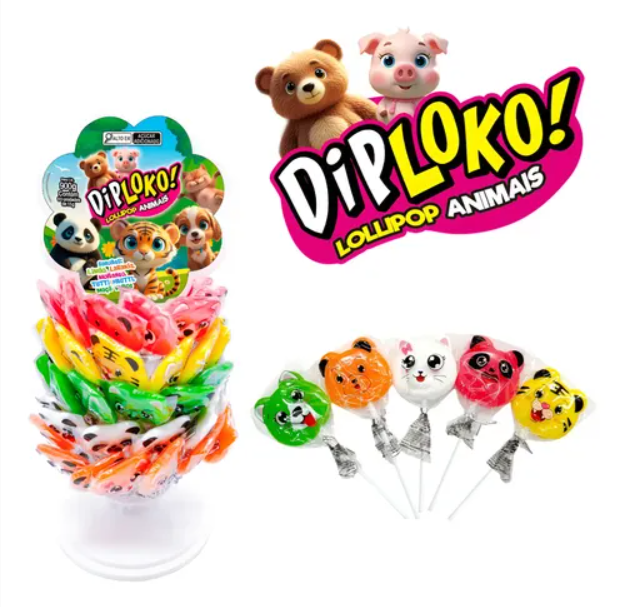 DIP LOKO TORRE ANIMAIS SORTIDOS 60X15G