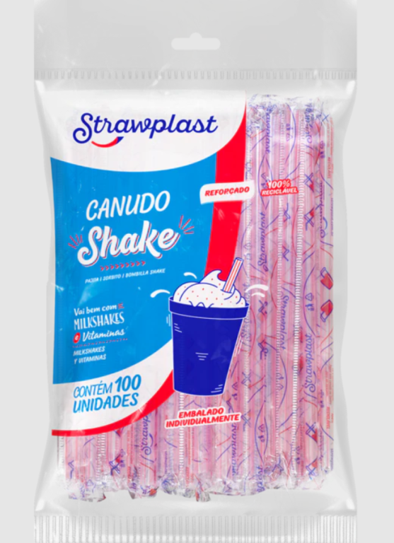 CANUDO FLEX SHAKE SACHE 8MM STRAWPLAST C/100
