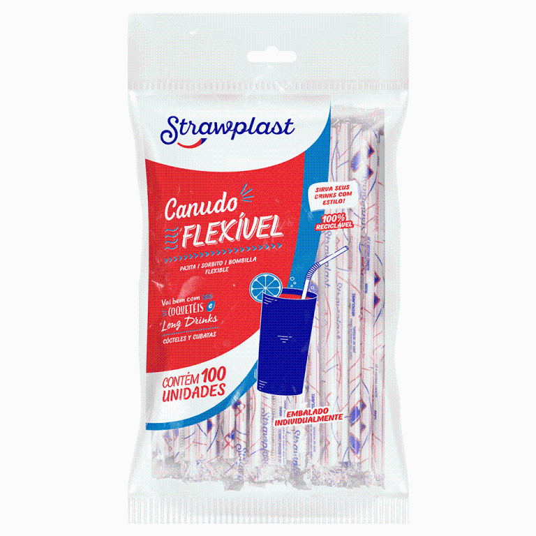 CANUDO FLEX SACHE 6MM STRAWPLAST C/100