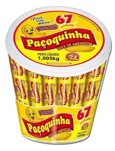 PACOCA ROLHA EMBRULHADA AMENDUPA POTE 1.005KG C/67