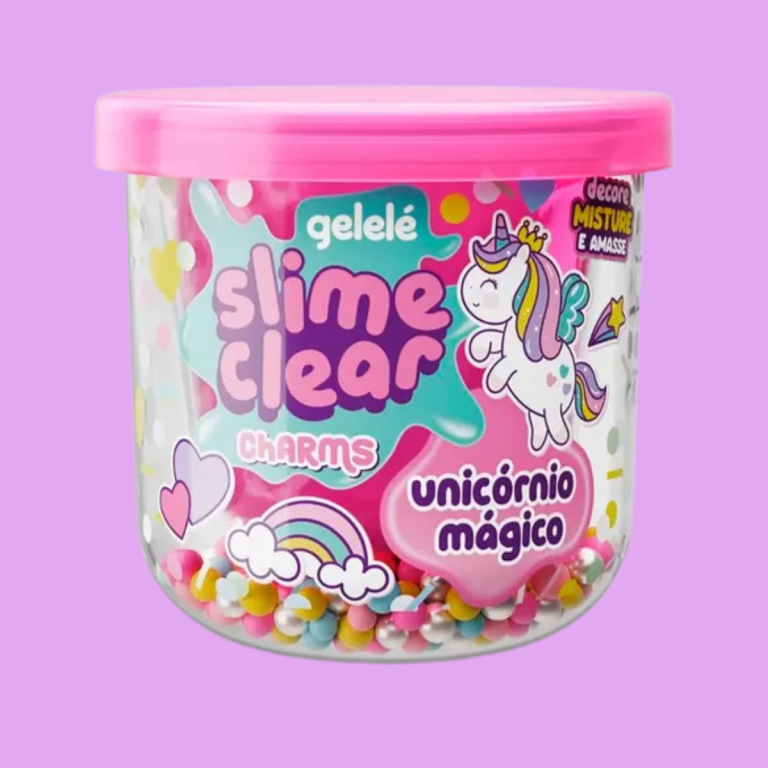 SLIME GELELE CLEAR CHARMS UNICORNIO MAGICO 122G