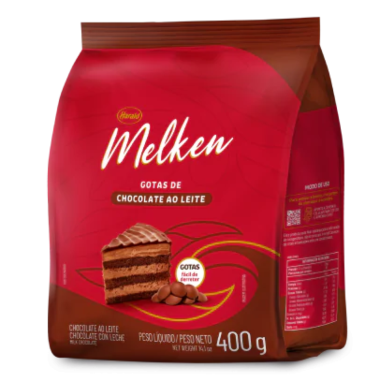 HARALD CHOC GTS MEIO AMARGO MELKEN PCT 400G