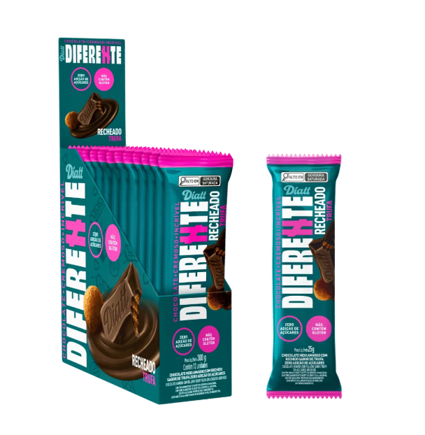 CHOC. DIATT DISPLAY MEIO AMARGO 50% CACAU C/TRUFA 12X25G