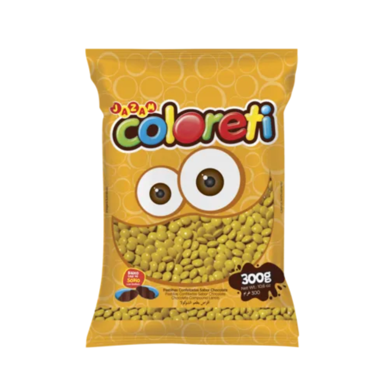 CONFEITO COLORETI AMARELO JAZAM PCT 300G