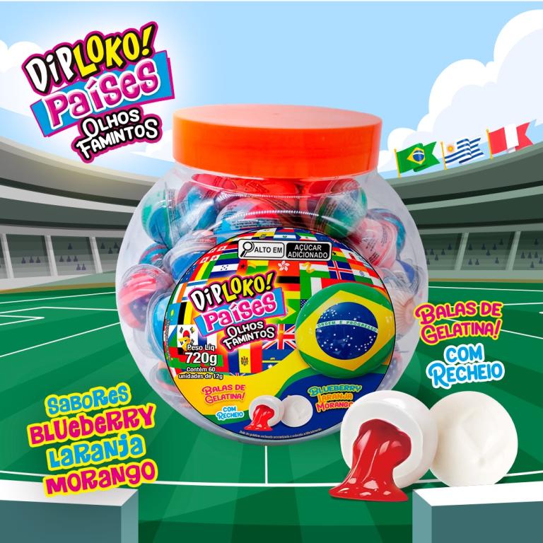 DIP LOKO POTE OLHOS FAMINTOS PAISES 60X12G