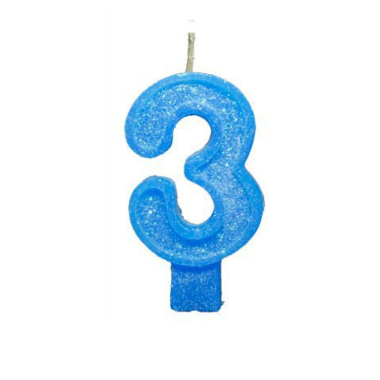 VELA AZUL NUMERO 03 FORFEST C/1