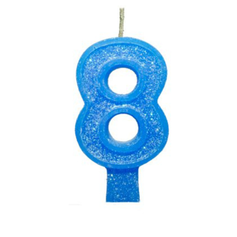 VELA AZUL NUMERO 08 FORFEST C/1