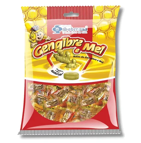 BALA GENGIBRE E MEL SOBERANA 600G (150)