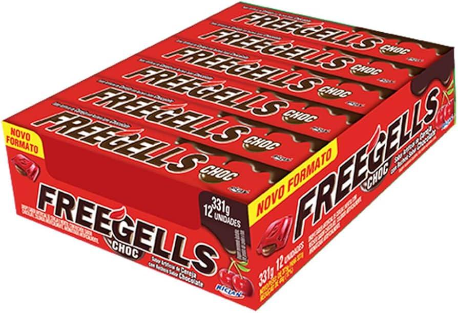 DROPS FREEGELLS PLAY CEREJA C/CHOCO. 12UN
