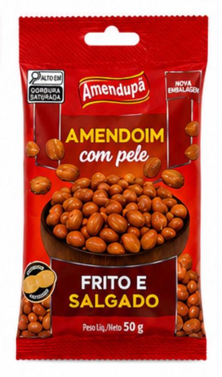 AMENDOIM AMENDUPA FRITO C/PELE 50G