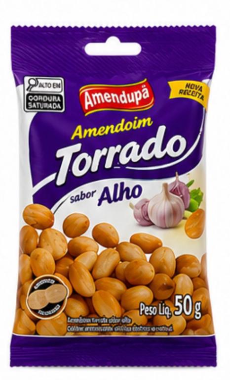 AMENDOIM AMENDUPA TORRADO S/PELE ALHO 50G