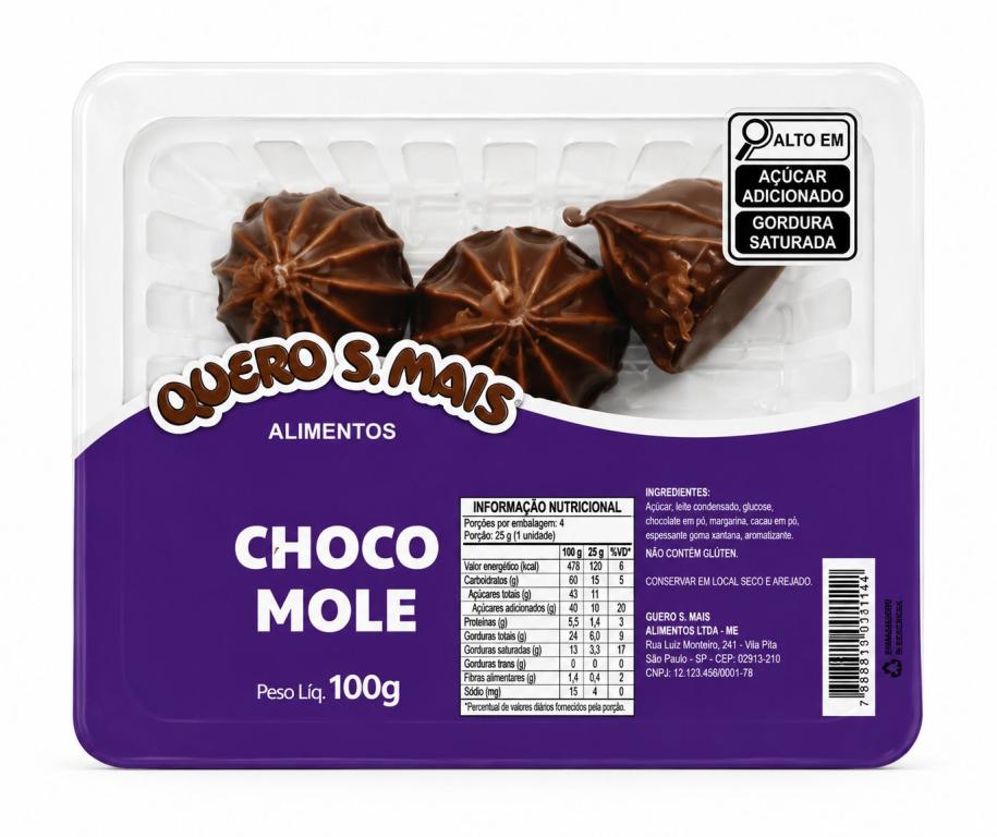CHOCO MOLE AO LEITE QUERO S. MAIS 100G C/6