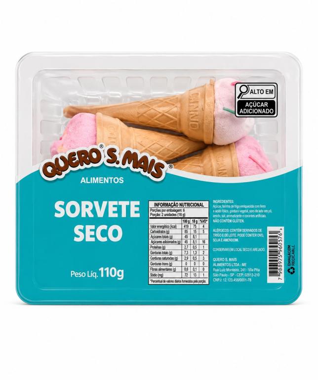 SORVETE SECO QUERO S. MAIS 110G C/5
