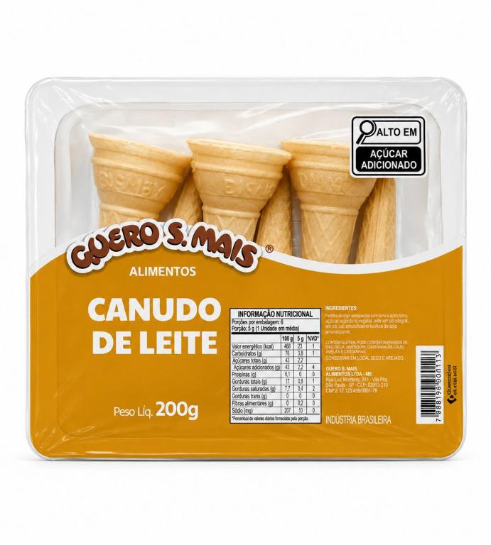 CANUDO DE LEITE QUERO S. MAIS 200G C/6