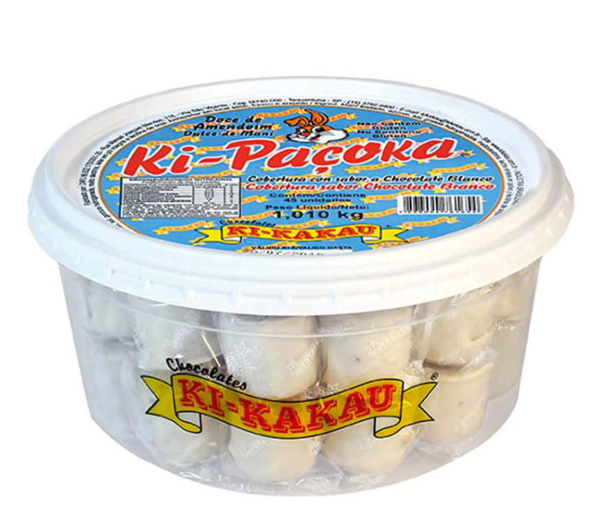 PACOCA COBERT. CHOC. BRANCO KIKAKAU POTE 1,01KG C/50