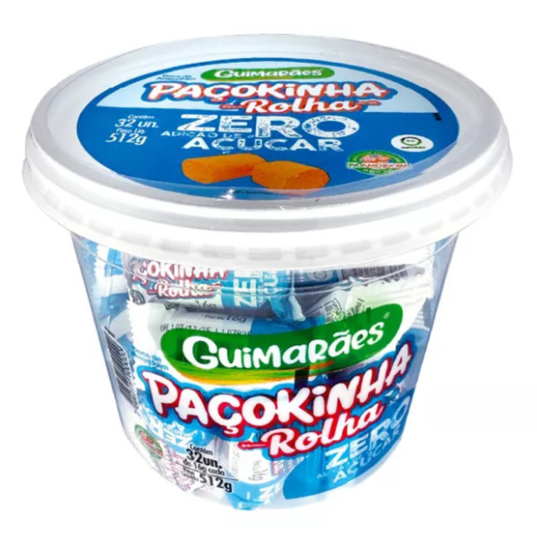 PACOKINHA ROLHA ZERO ACUCAR GUIMARAES 512G C/32