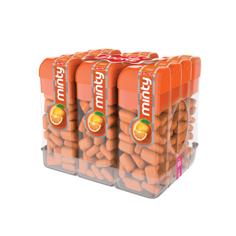 PASTILHA MINI MINTY LARANJA DOCILE 12X14G