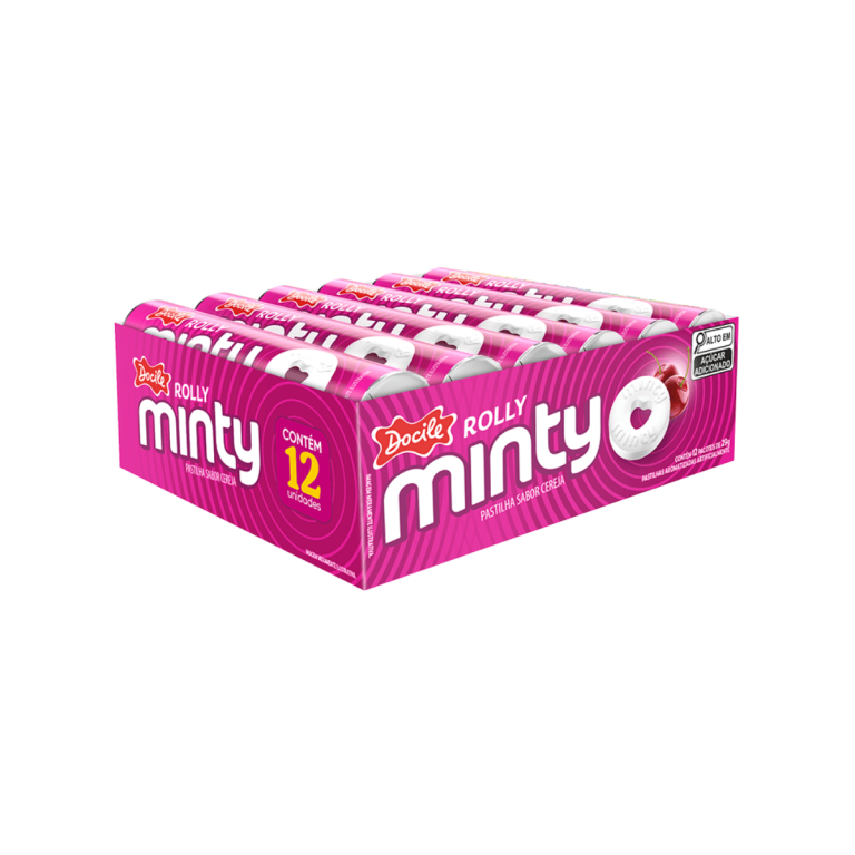 PASTILHA ROLLY MINTY CEREJA DOCILE 12X29G