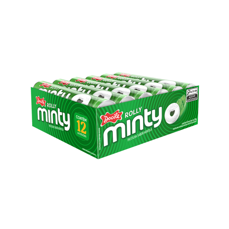 PASTILHA ROLLY MINTY HORTELA DOCILE 12X29G