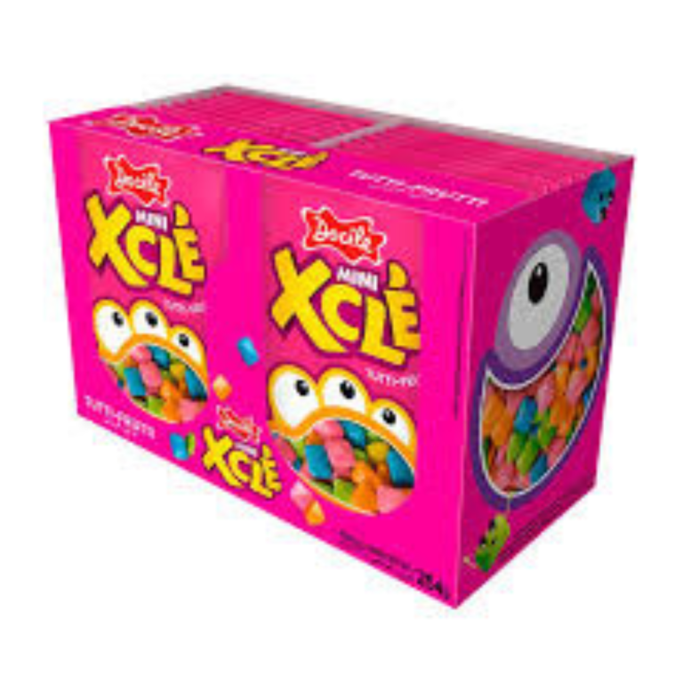 GOMA DE MASCAR XCLE TUTTI-FRUTTI DOCILE 24X11G
