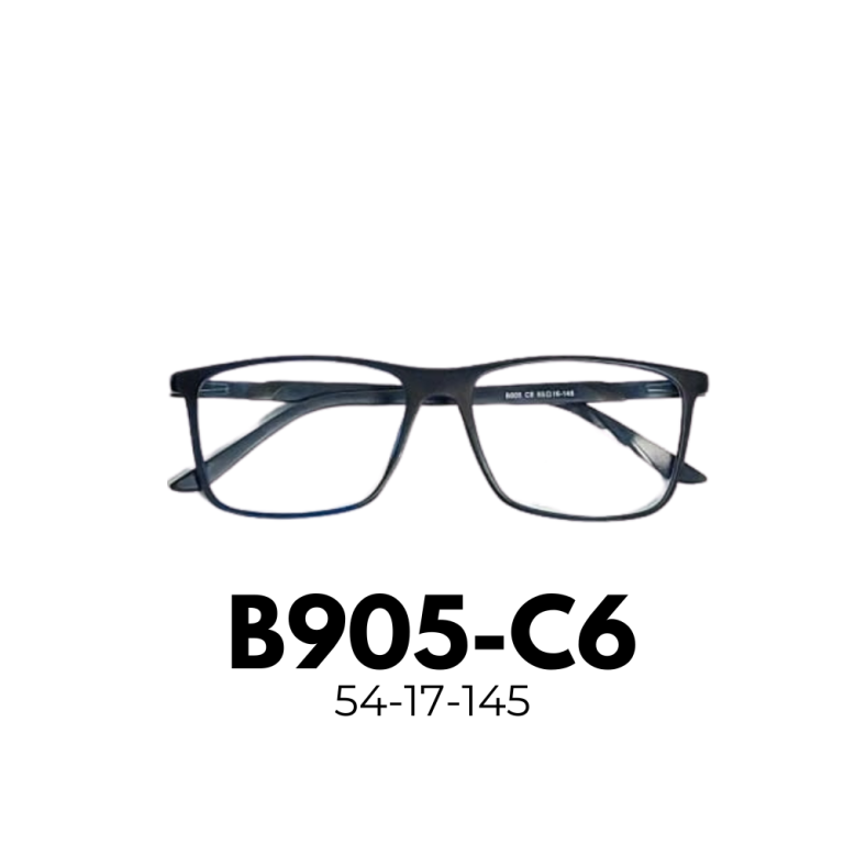 B905 C6 POLI COM METAL MASCULINO RETANGULAR **