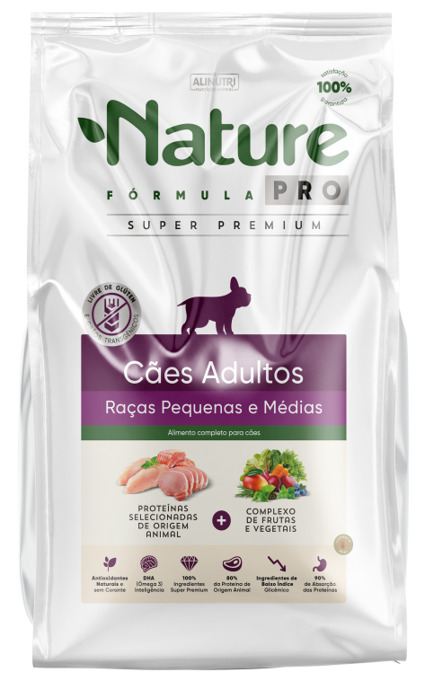 Alinutri Nature F Pro Cães Adultos Raças RP E MD 10,1 Kg