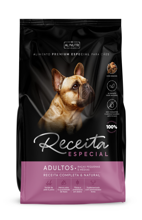 Receita Especial PE Cães Adultos Raças Pq e Md 10,1 Kg