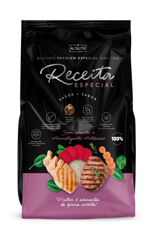 Receita Especial PE Cães Adultos Raças Pq e Md 10,1 Kg
