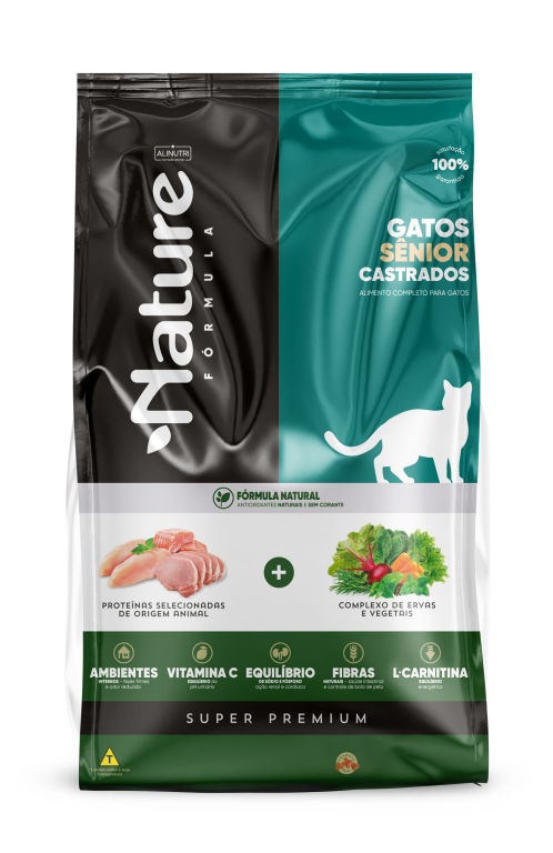 Alinutri Nature F Sp Gatos Adultos Castrados Sênior +7 - 01 Kg