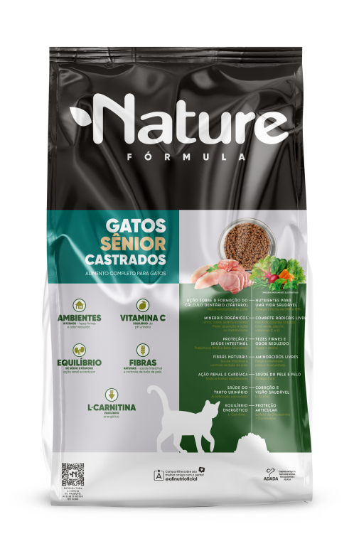 Alinutri Nature F Sp Gatos Adultos Castrados Sênior +7 - 01 Kg
