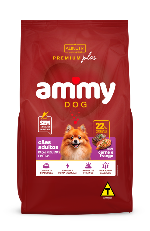 Ammy Dog PP Cães Adultos Raças Pq E Md 01 Kg