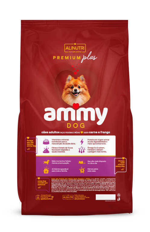 Ammy Dog PP Cães Adultos Raças Pq E Md 01 Kg